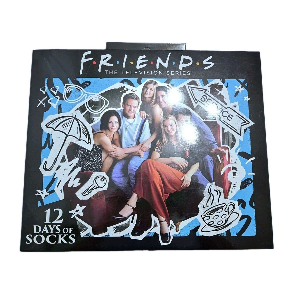 Friends Show 12 Days of Socks Advent Calendar New Adult Size 6-12
